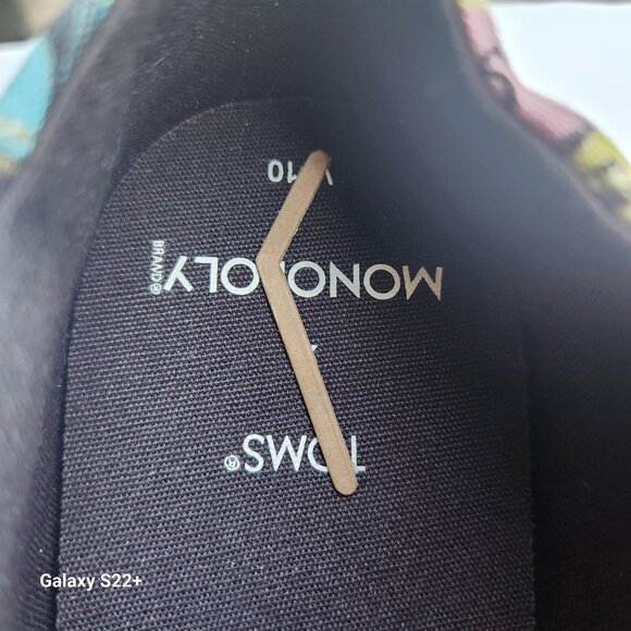 Toms Alpargata Multi Monopoly Money Print Womens Size 10 M NIB Whimsical Fun - Picture 4 of 6